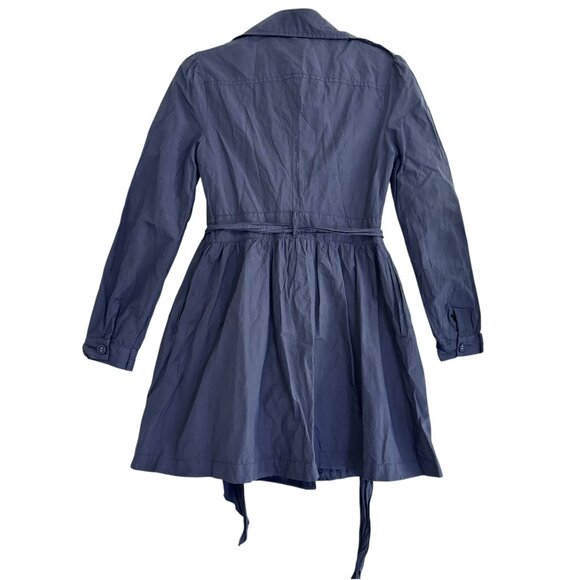 Peppe Peluso Women's Long Sleeve Black Trench Coat Size S - Picture 2 of 14